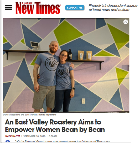 Our Mesa Coffee Roastery was Featured in the Phoenix New Times